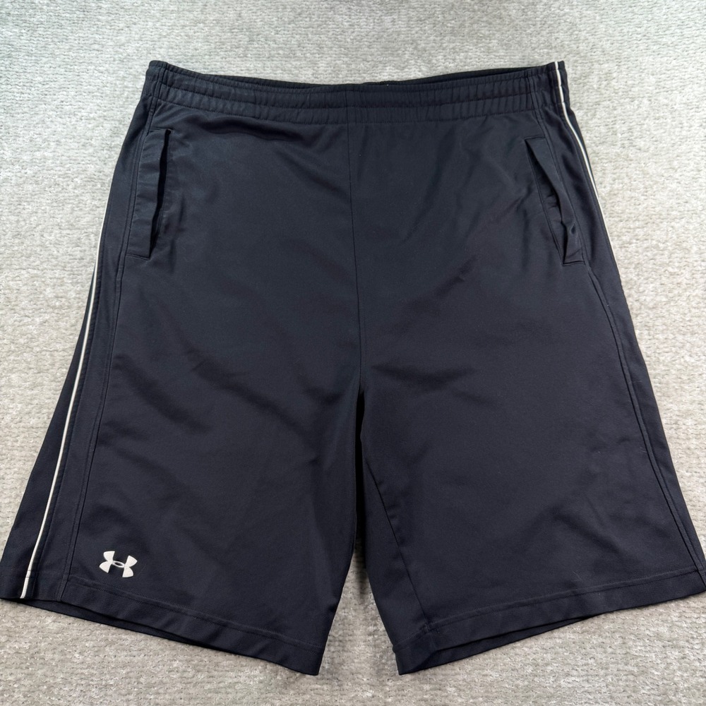 Under Armour Shorts Athletic Performance Polyester Medium Black Gym Workout